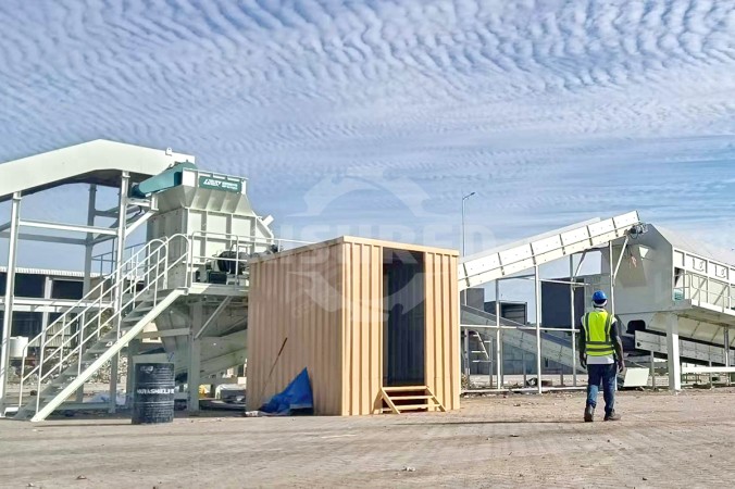 Zakkenopener voor een MSW-recyclingproject in West-Azië