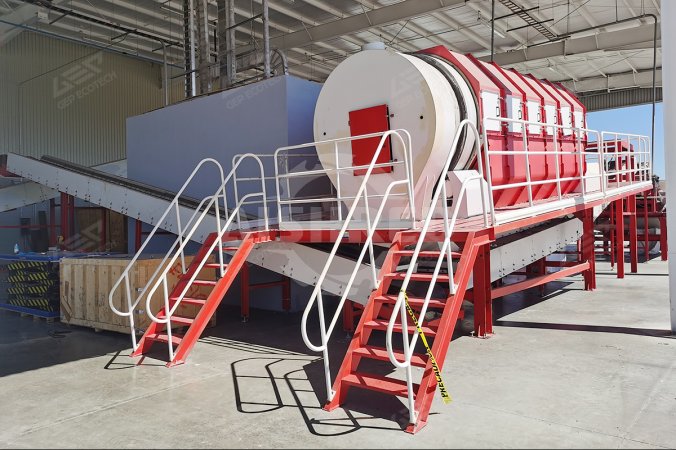Trommelzeef voor recyclingproject van aluminiumafval in Mexico